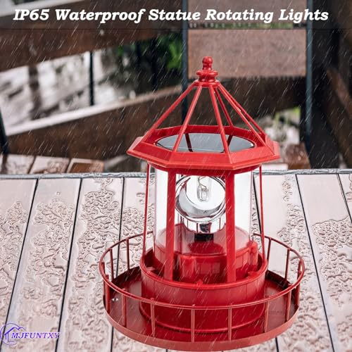 Black IP65 Waterproof Solar Rotating Lighthouse Lamp V1544
