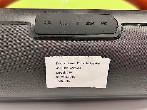 Portable Bluetooth Speaker with Subwoofer, IP65 Waterproof J71841