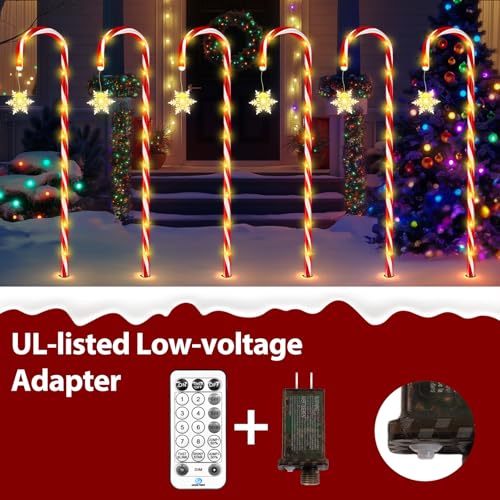 24 Pack Solar Candy Cane Lights with Remote G872