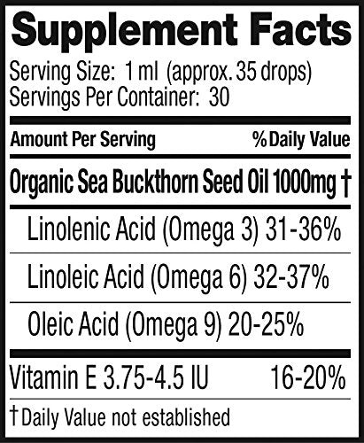 1 FL OZ Organic Sea Buckthorn Seed Oil H956674