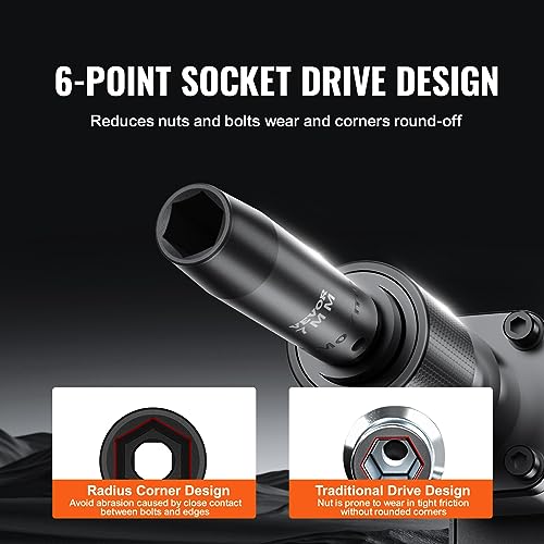 23 Piece SAE Metric Cr-V Alloy Steel Impact Socket Set with Storage Case X901535