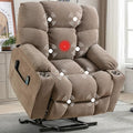 Oversized Power Lift Recliner Chair Brown W716756