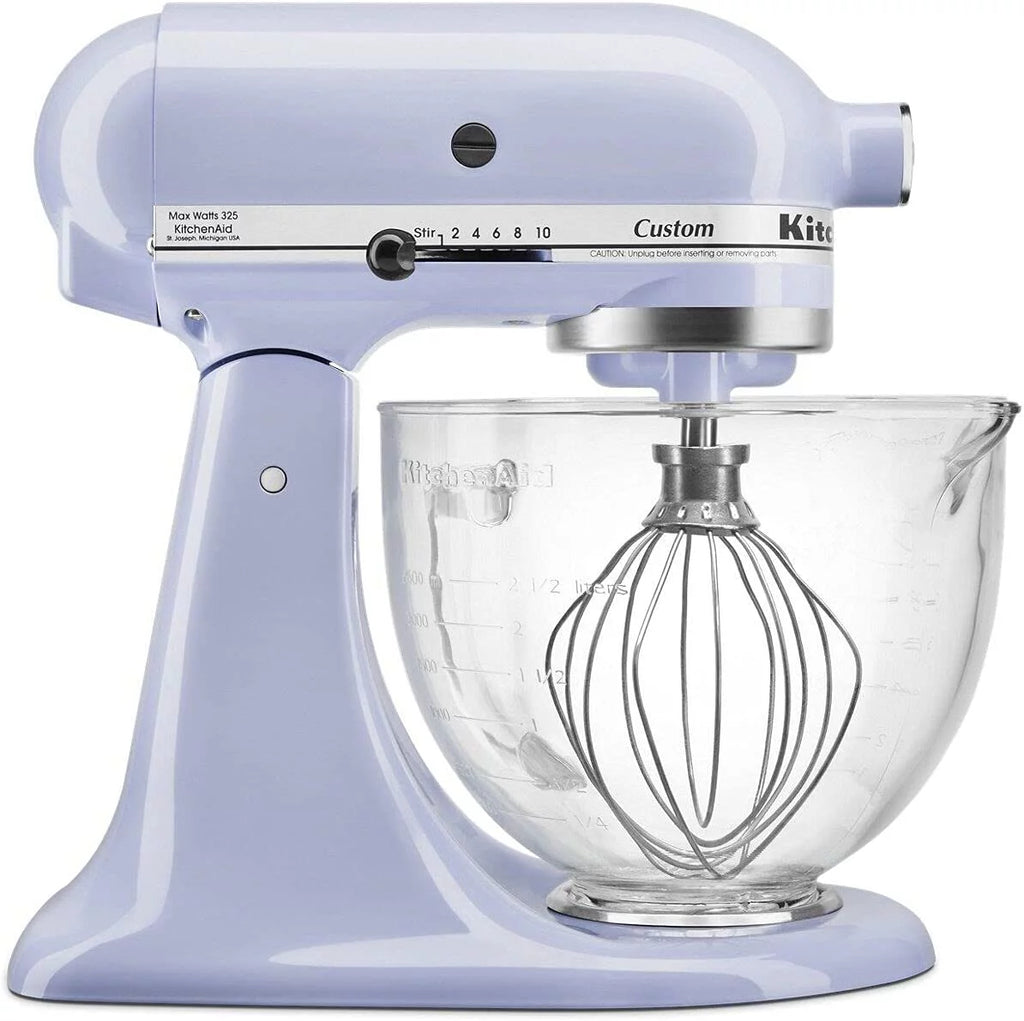 5-Quart Tilt Head Stand Mixer with Glass Bowl Lavender Cream G727