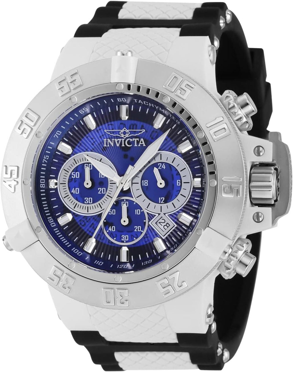 Black Silicone Quartz Chronograph Watch U2151
