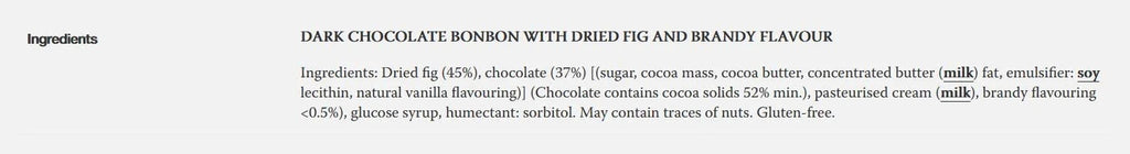 8 pcs Chocolate Fig Bonbons X20861