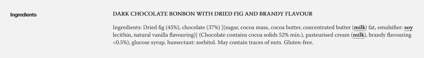 8 pcs Chocolate Fig Bonbons X20861