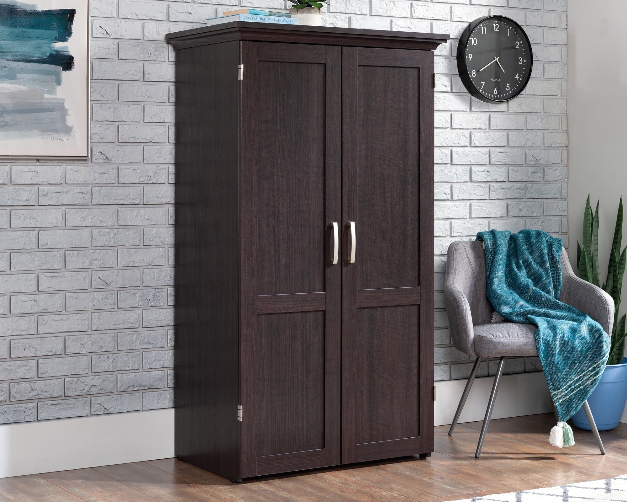 Craft or Office Armoire in Dakota Oak K425