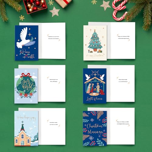 24 Pack Christmas Cards with 6 Designs G137