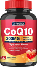 CoQ10 200mg with PQQ & Shilajit High Absorption Coenzyme Q10 Supplements 120 Veggie Capsules X89146