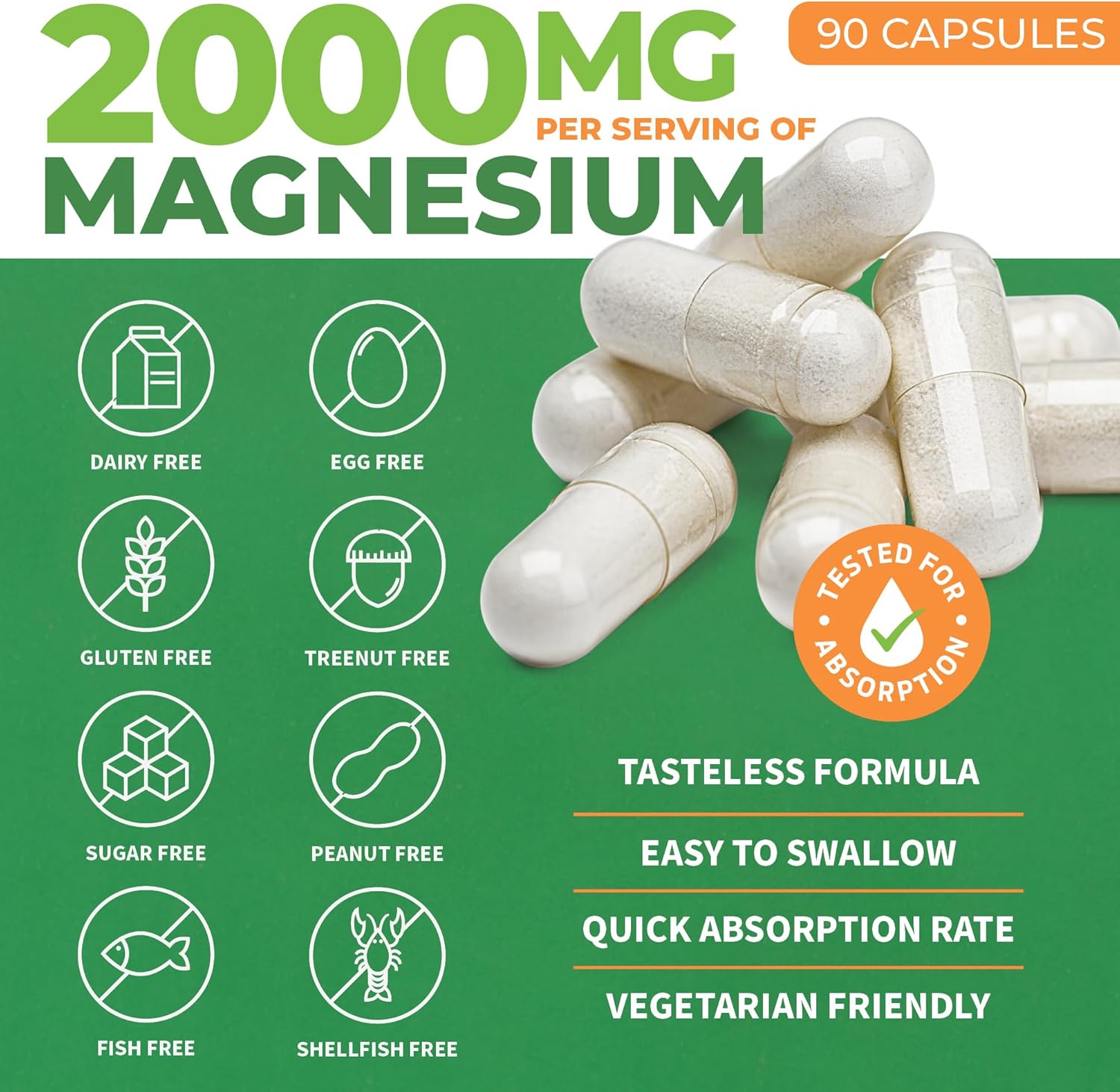 Magnesium L-Threonate Capsules 2000mg 90 Count T958110