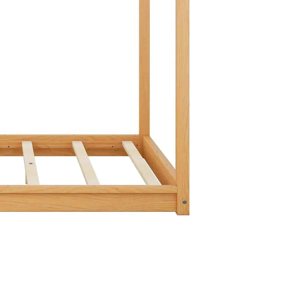 Full Size Wood Canopy Platform Bed A1275
