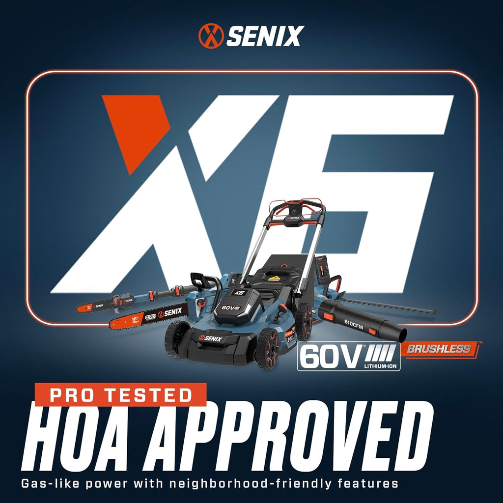 60 Volt Max 21-Inch 3-in-1 Cordless Push Lawn Mower with 6Ah Lithium-ion Battery & Charger N114336