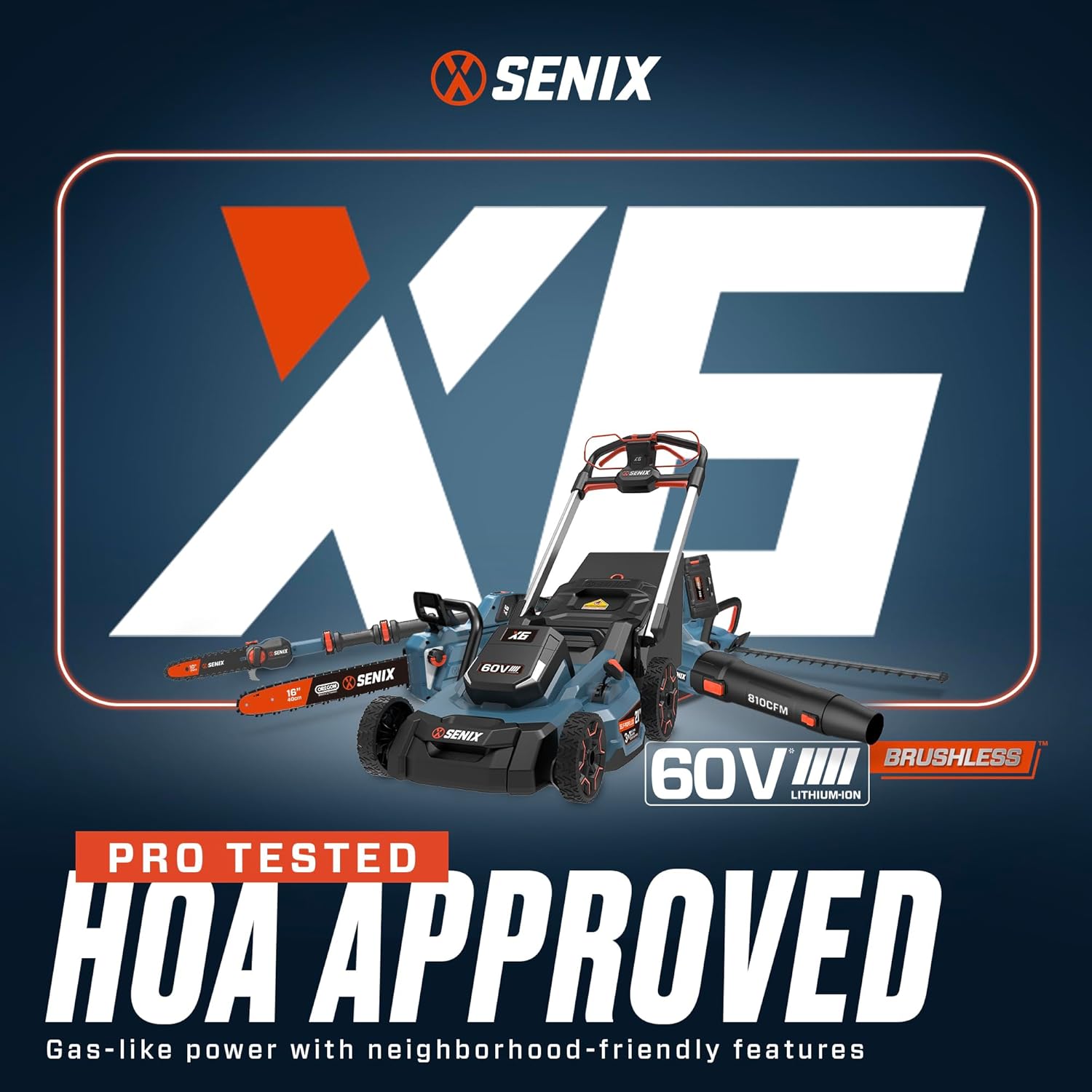 60 Volt Max 21-Inch 3-in-1 Cordless Push Lawn Mower with 6Ah Lithium-ion Battery & Charger N114336