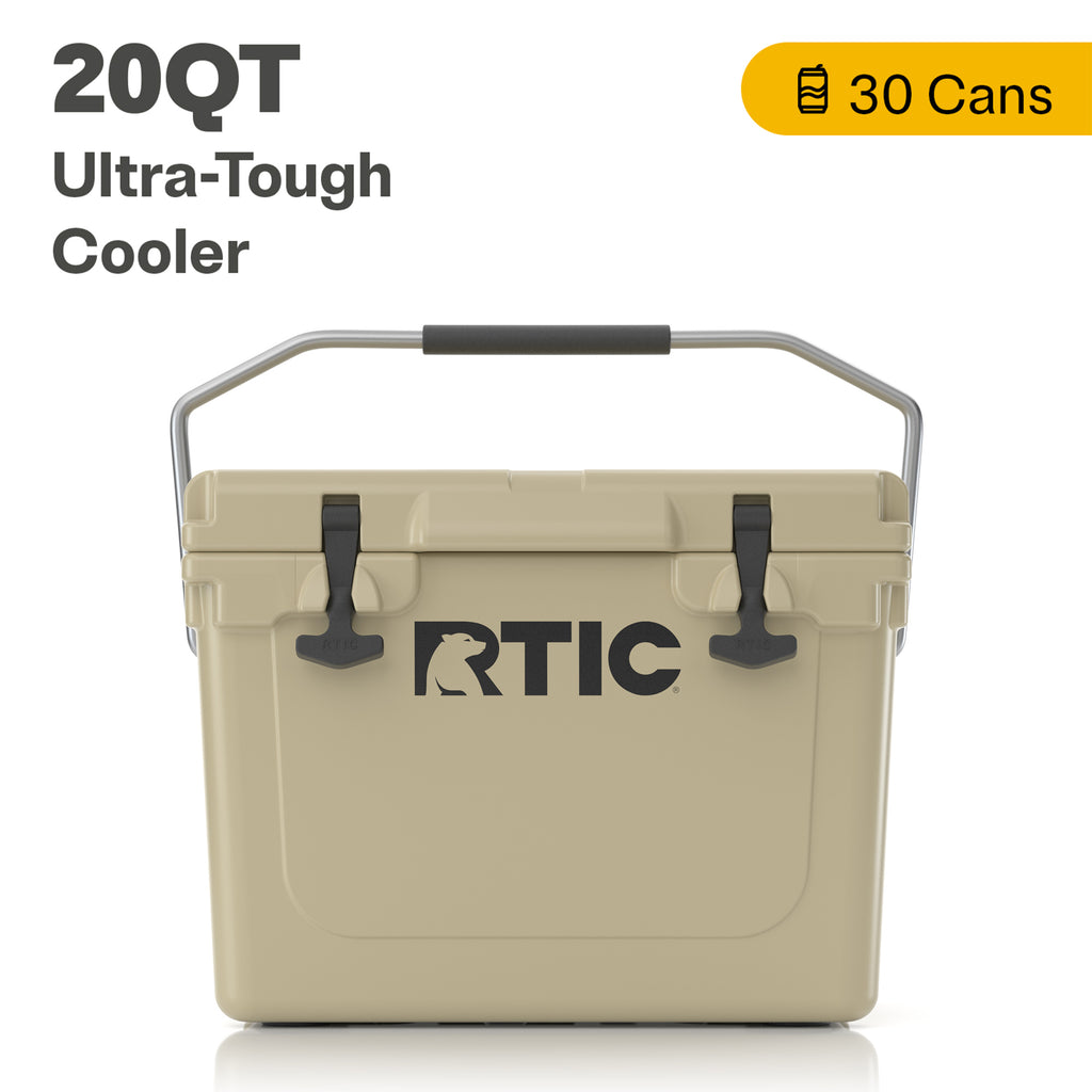 20 QT Hard-Sided Ice Chest Cooler, Tan X86082