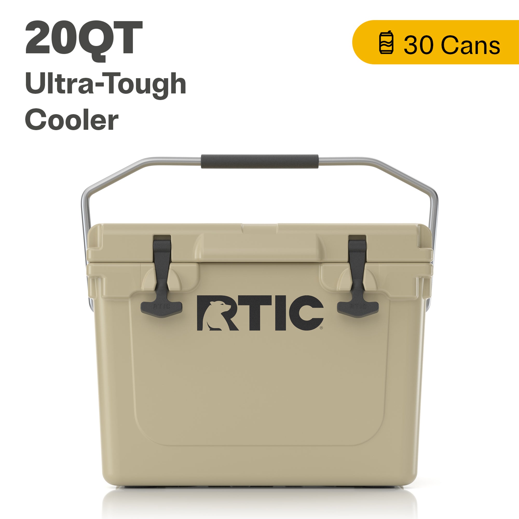 20 QT Hard-Sided Ice Chest Cooler, Tan X86082