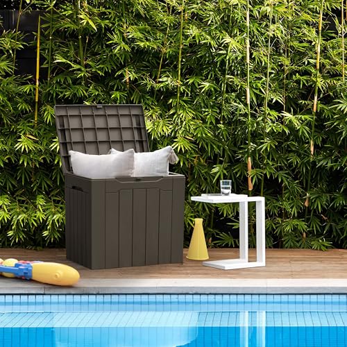 31 Gallon Black Outdoor Storage Box Q76524