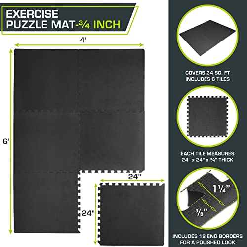 ¾” and 1" EVA Foam Interlocking Exercise Mat Y158649