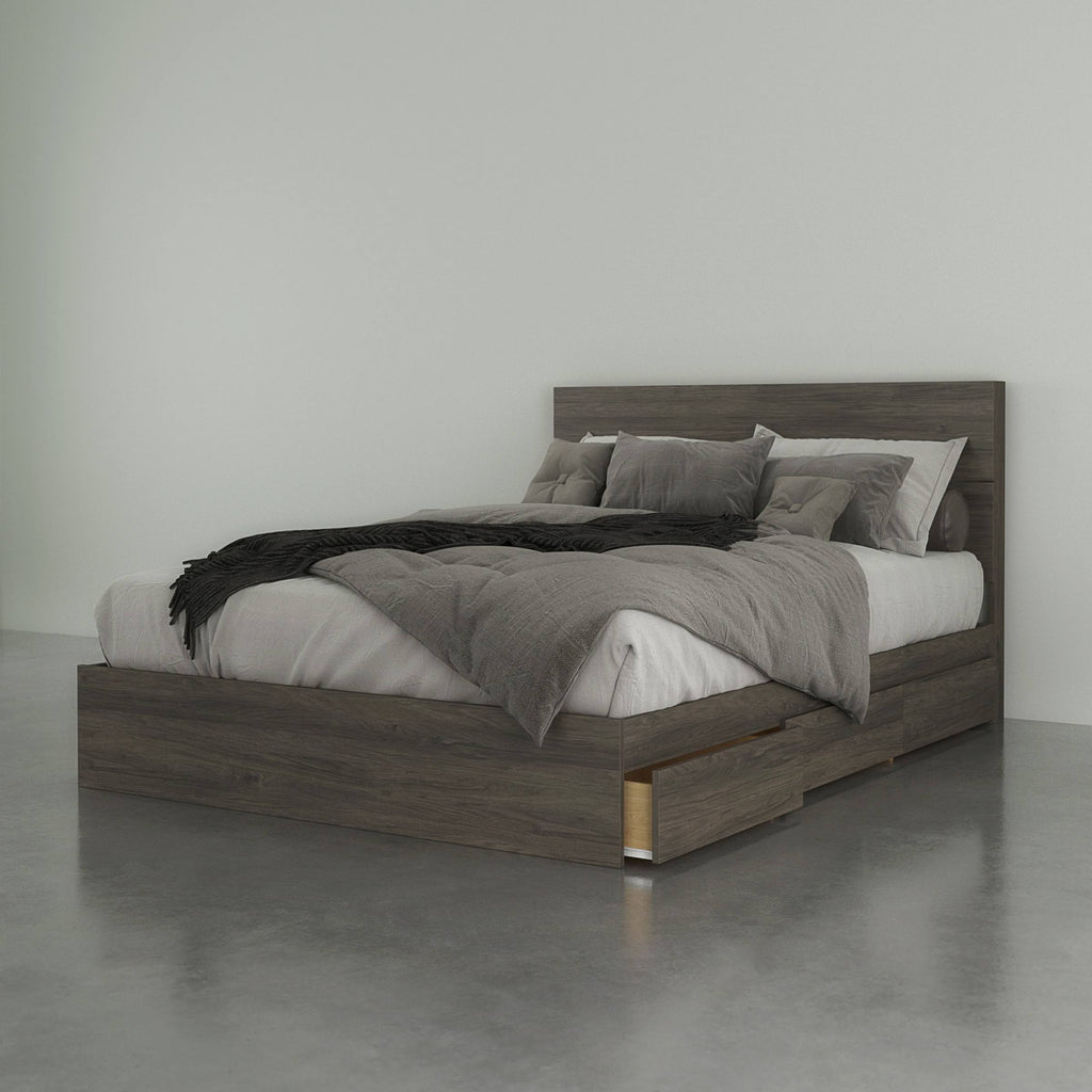 2 Piece Queen Size Bedroom Set Bark Grey Z234163