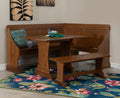 Natural Pine Wood Corner Dining Table with Storage G846456