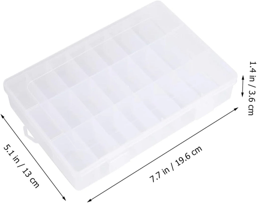 12 Pcs Clear Plastic Storage Box with Compartments P897