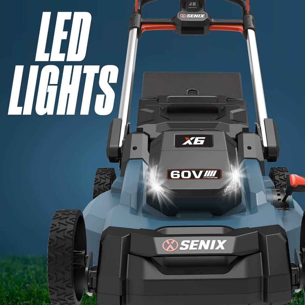 60 Volt Max 21-Inch 3-in-1 Cordless Push Lawn Mower with 6Ah Lithium-ion Battery & Charger N114336