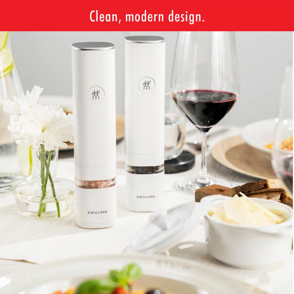 White Electric Salt Pepper Mill F43893