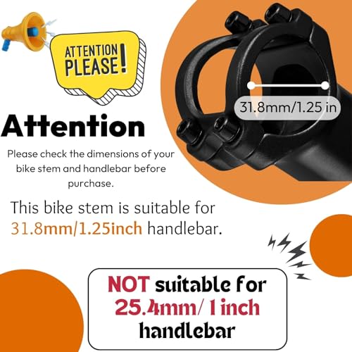 Black Aluminum Alloy Adjustable Bike Stem R261854