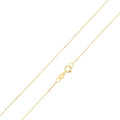 Solid 14K Gold 0.5mm Box Chain Necklace with Spring Ring Clasp X11320
