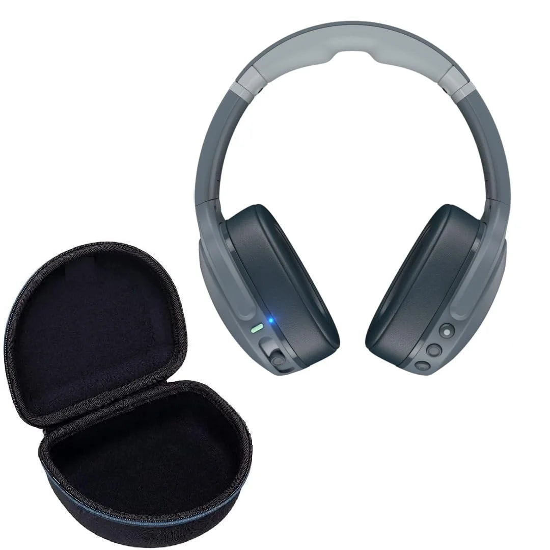 Gray Over Ear Headphone Bundle with Carrying Case I309