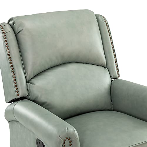 Brown Genuine Leather Recliners Set of 2 with Adjustable Backrest & Footrest Y71232