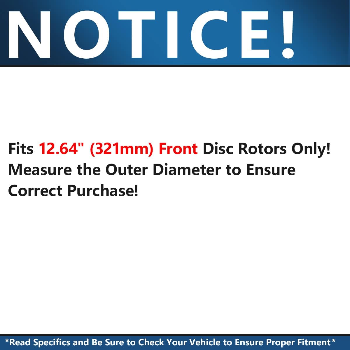 Front Brake Kit Ceramic Brake Rotors and Pads 12.64 inch Z3030