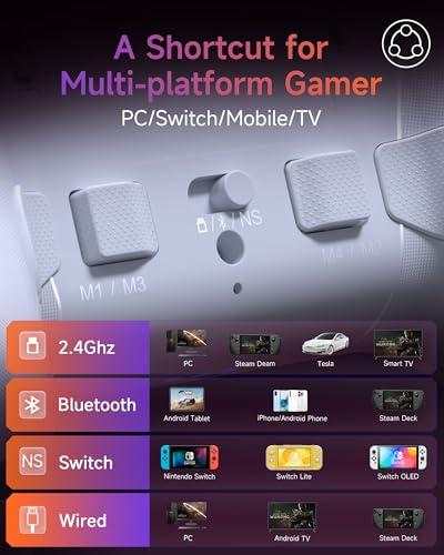 Wireless Gaming Controller with RGB Backlit, Hall Effect Stick, 6-Axis Gyro, Mech Buttons G287639