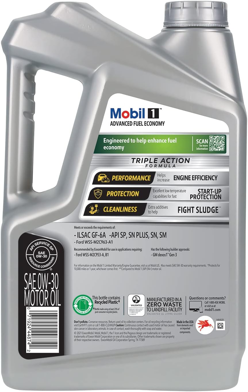 Full Synthetic Motor Oil 0W-30, 5 Quart (Pack of 2) T123292