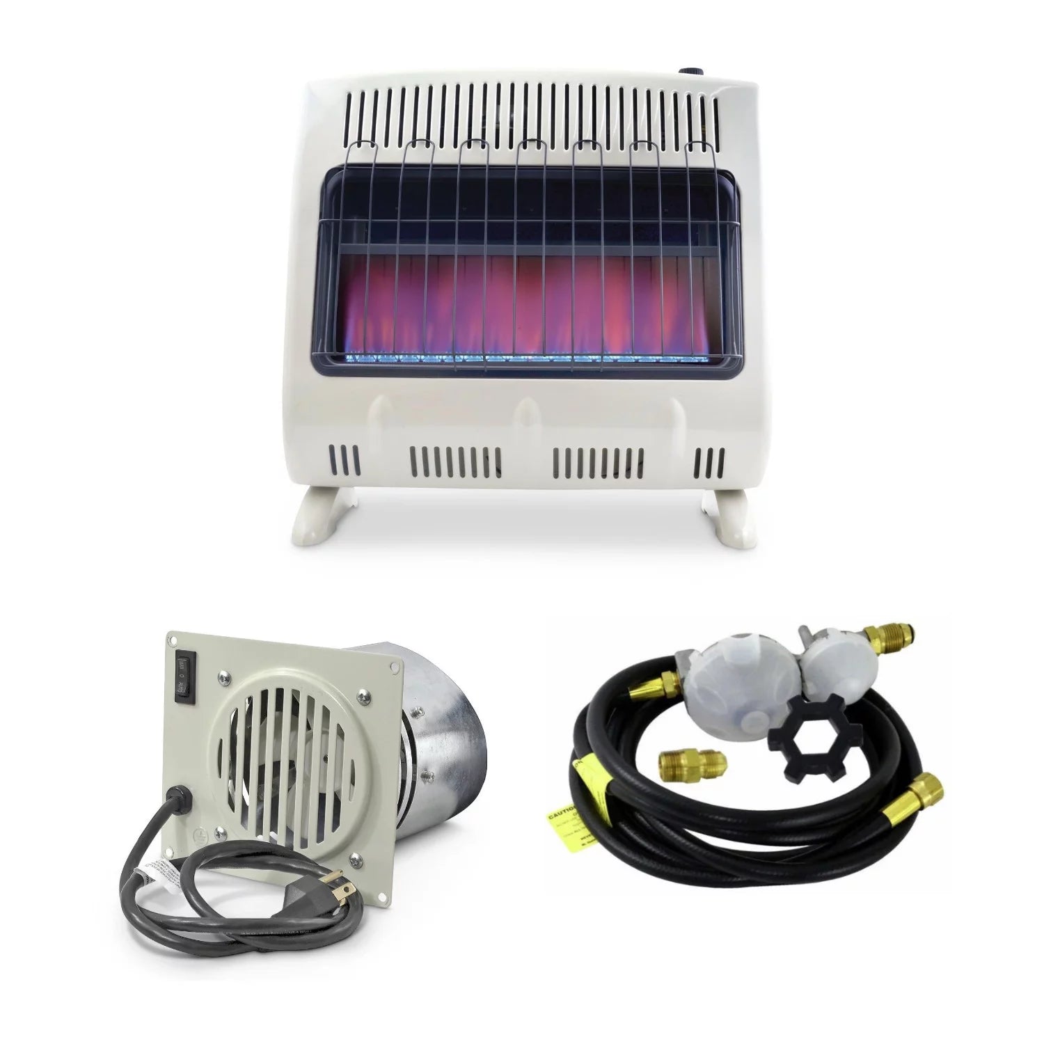 30,000 BTU Unvented Propane Heater with Built In Blower and 12ft Hose K778251