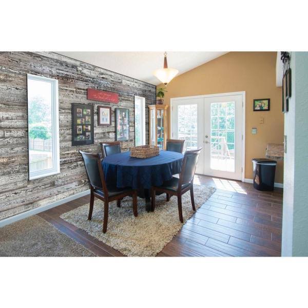 Thermally-Modified Barn Wood Wall Planks 48 in. 10 Sq. ft L321