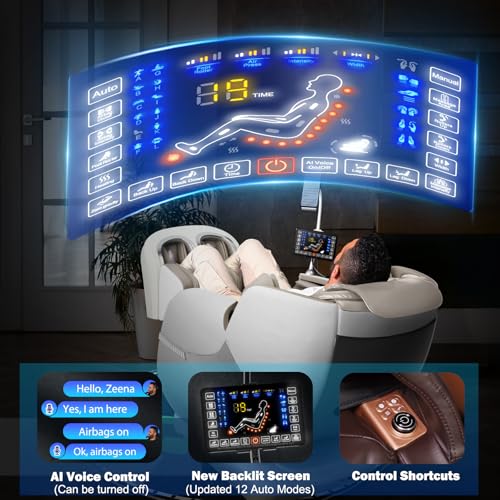 Zero Gravity SL-Track Shiatsu Massage Recliner Chair with Heat R7987