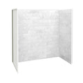 Marble Carrara Fiberglass/Plastic Composite Bathtub Wall Surround R293882