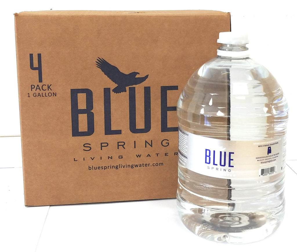Blue Spring Natural Spring Water, 4 Gallons per Case G439667