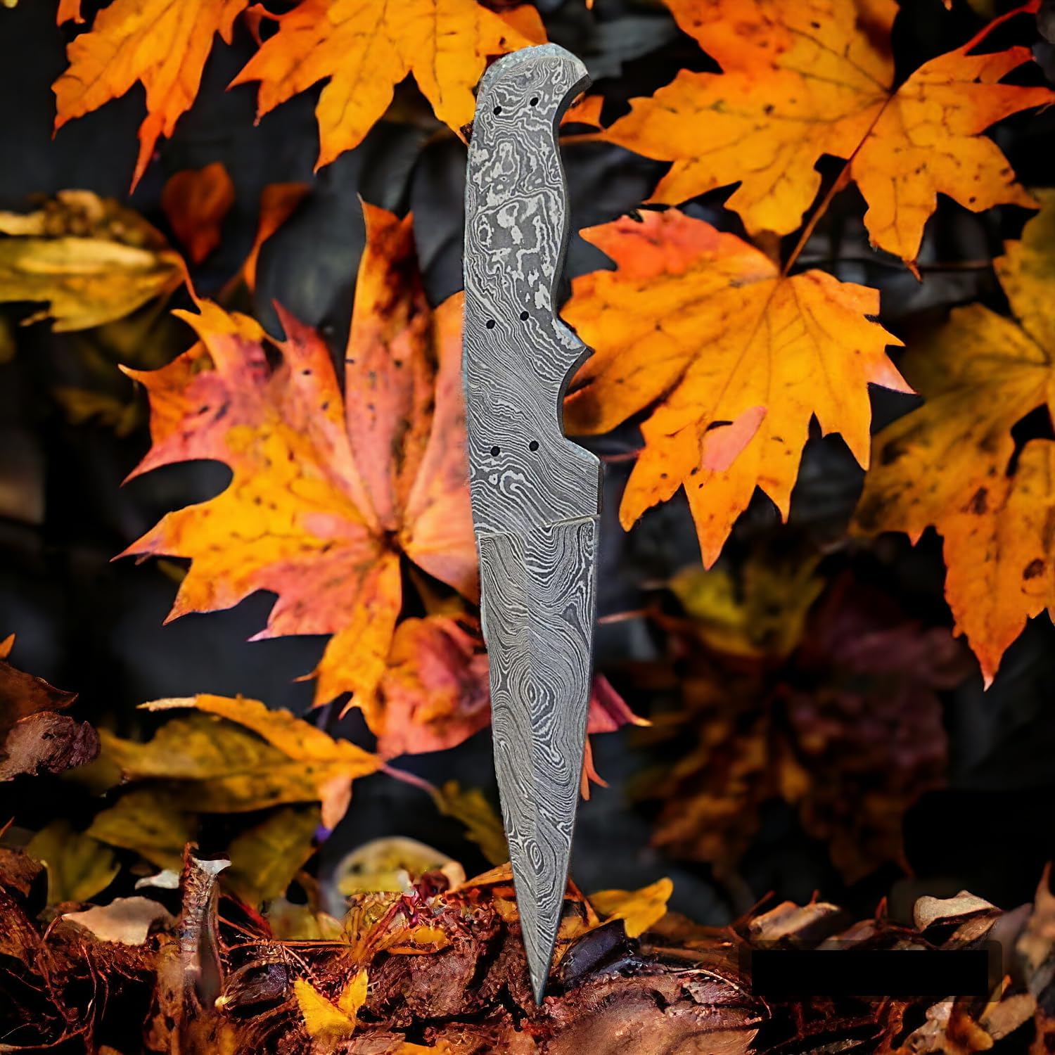 Damascus steel Full Tang Blank Blade Knife A260