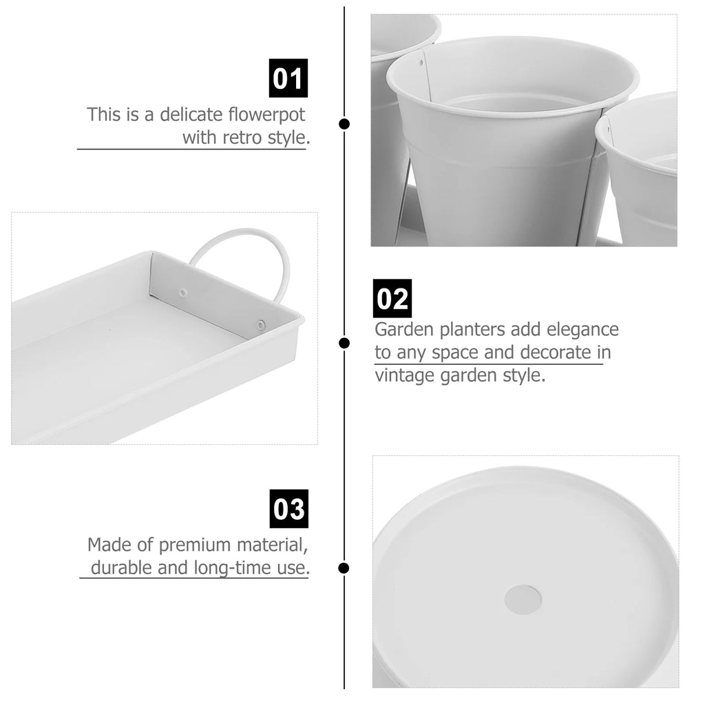 9 pcs Garden Flower Pot with 1pc Tray S905235
