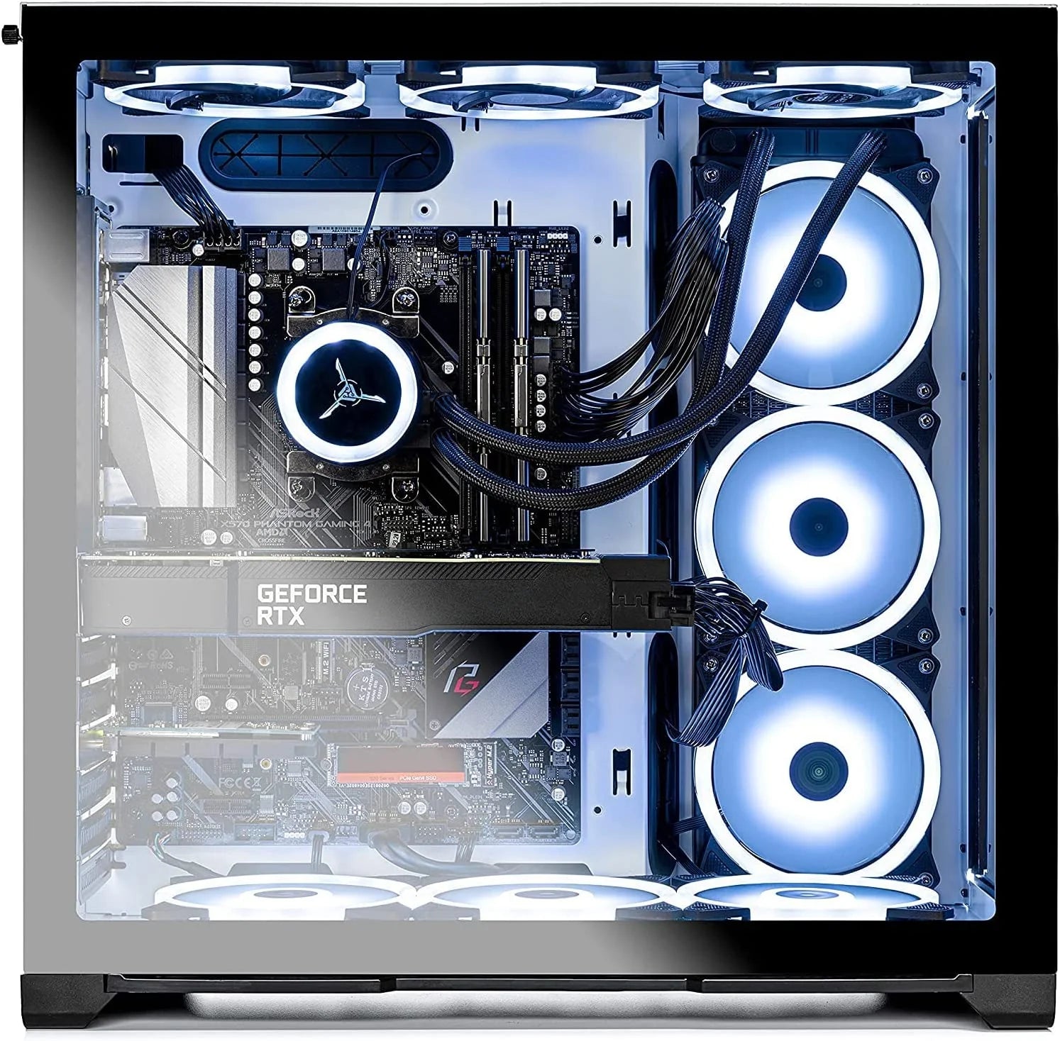 White Gaming Desktop PC with AMD Ryzen 7 5800X, RTX 3080 Ti, 1TB NVMe Gen4 SSD, 16GB DDR4 3200, Windows 10 Home O76823