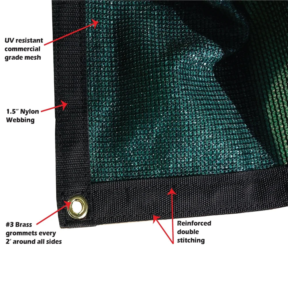 Green 10 ft. x 26 ft. 7 oz Privacy Fence Screen D315