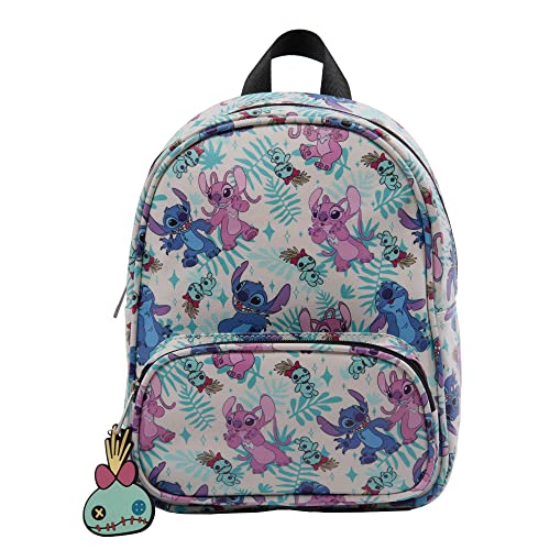 Mini Backpack Purse with Allover Print, 10.5 Inch, Faux Leather C2887