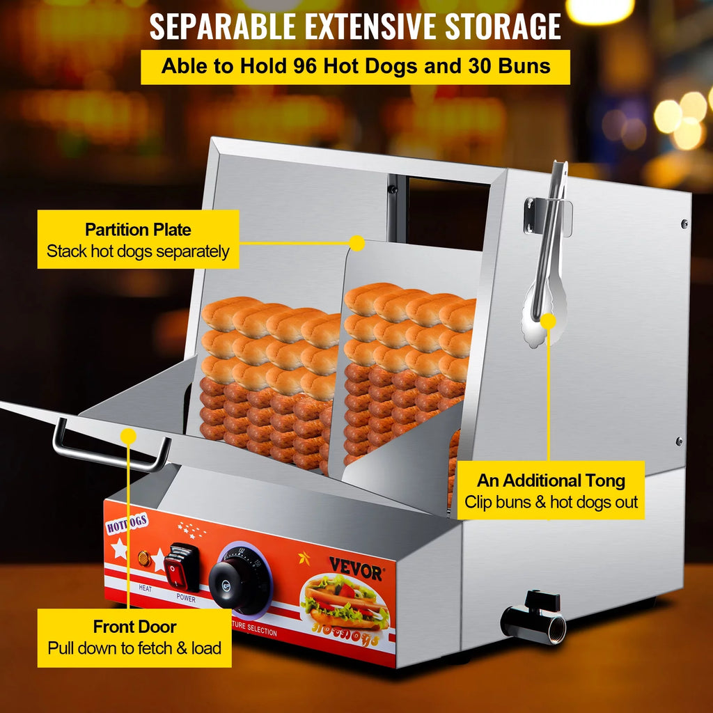 36L Stainless Steel Hot Dog Steamer R55693