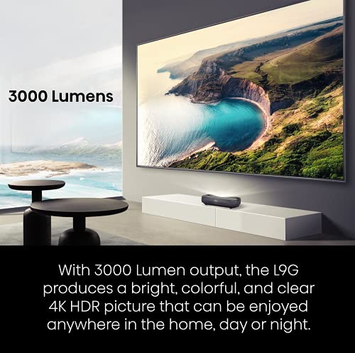 4K UHD Triple-Laser Ultra Short Throw Projector with 100" ALR Screen, 3000 Lumens W322208