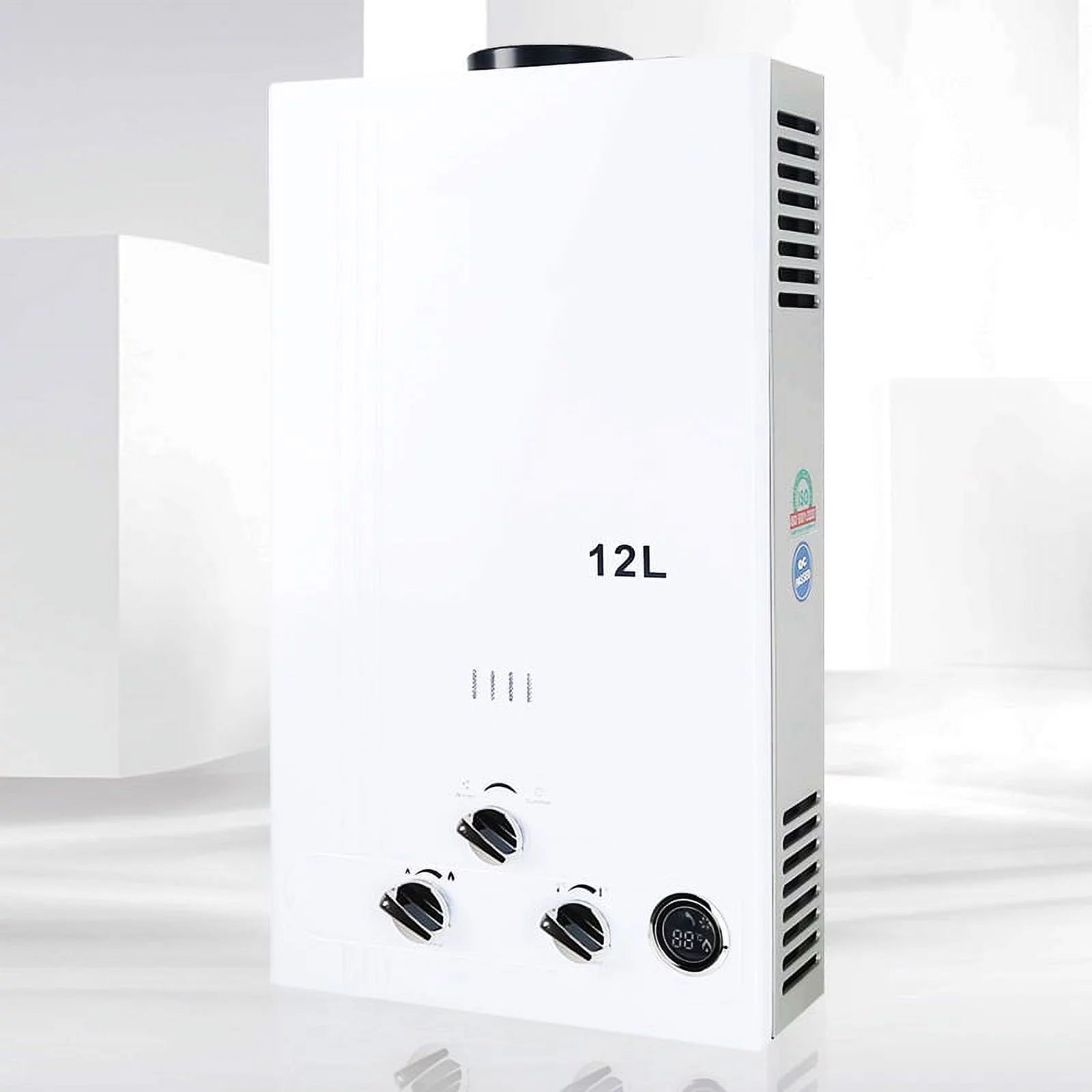 12L Tankless Water Heater LPG Liquid Propane Gas Instant Hot Boiler with Digital Display W63539