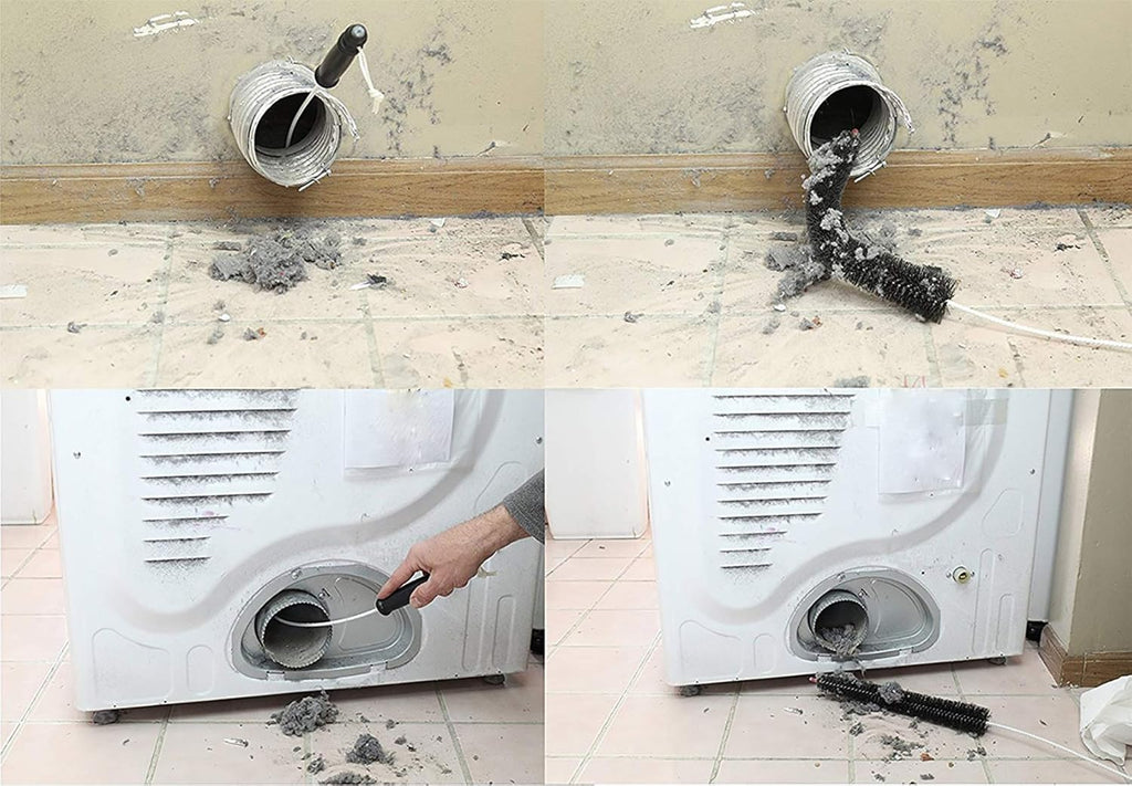 28 Inch Dryer Vent Cleaner Kit with Flexible Brush and Vacuum Hose Attachment K50798