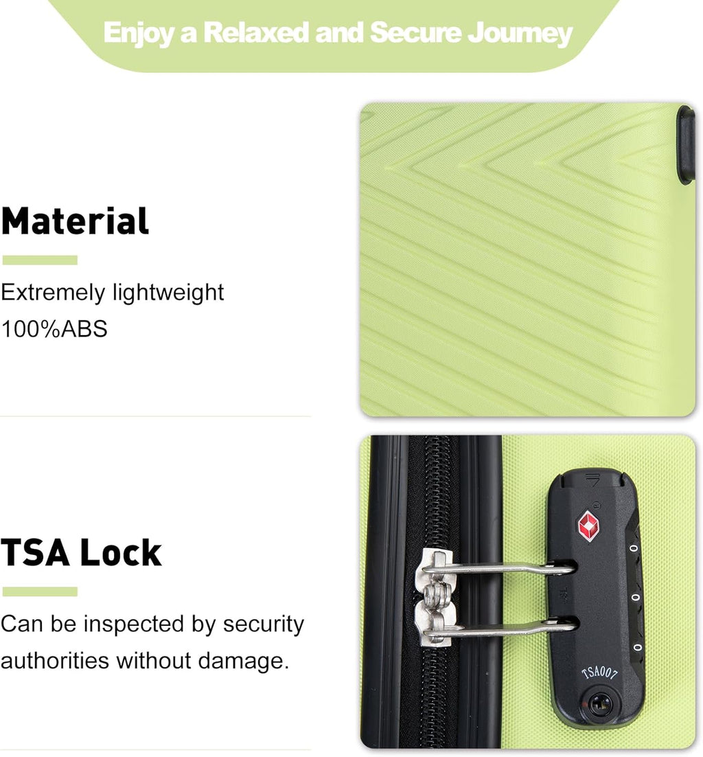 4 Piece Lightweight Luggage Set with TSA Lock & Spinner Wheels G6907