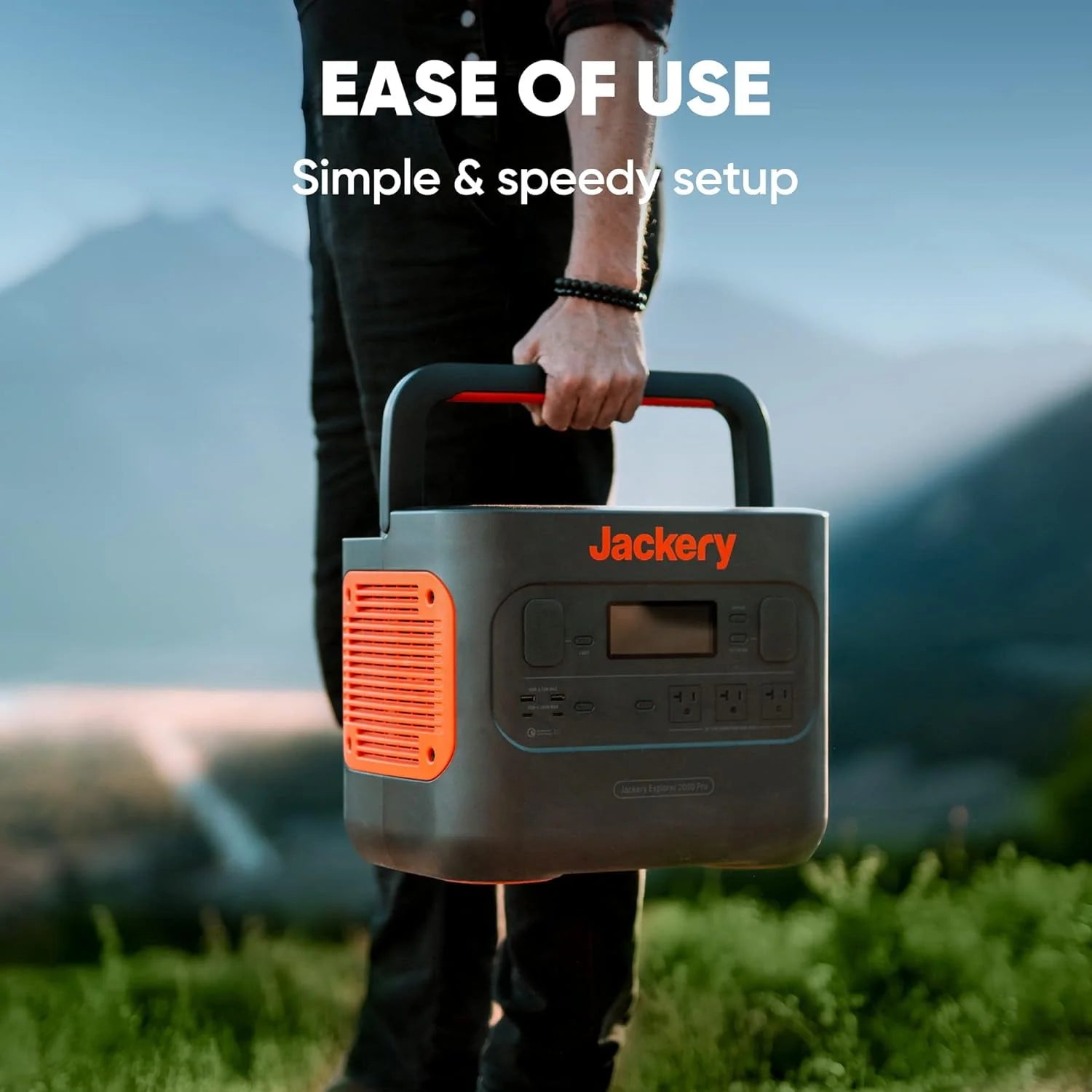 2160Wh Portable Power Station with 3x2200W AC Outlets D751
