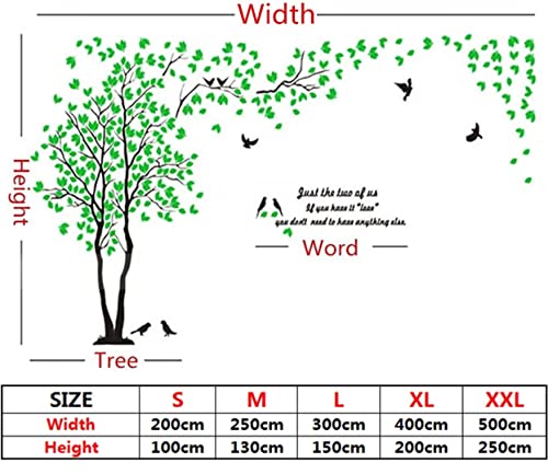Silver Right M 98X51in Tree Wall Stickers C2064